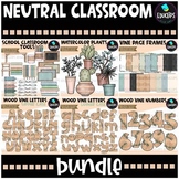 Neutral Tone/Watercolor School Classroom Tools Clipart Bun