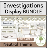 Neutral Toned Play Based Investigations Display BUNDLE