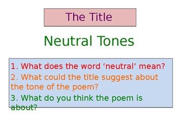 neutral tones thomas hardy meaning