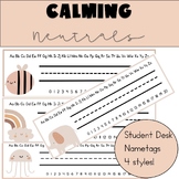Neutral colored student desk name tags