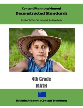 Preview of Nevada Deconstructed Standards Content Planning Manual Math 4th Grade
