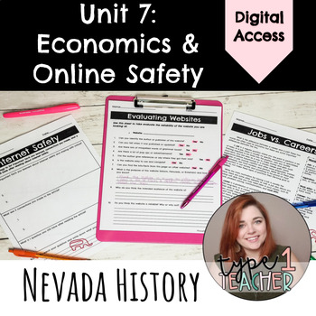 Preview of Nevada History- Economics & Online Safety- Distance Learning Options