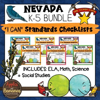 Preview of Nevada "I Can" Standards Checklist K-5 BUNDLE