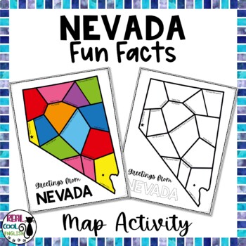 Preview of Nevada Map Activity | Fun State Facts
