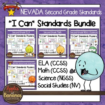 Preview of Nevada Second Grade Standards BUNDLE "I Can" Posters