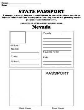 Nevada Worksheet 