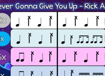 Chrome Music Lab Song Link -- Never Gonna Give You Up by Rick