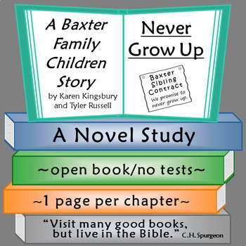 Preview of Never Grow Up Novel Study