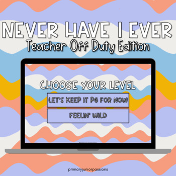 Preview of Never Have I Ever: Teacher Off Duty Edition | Game for Teacher Besties