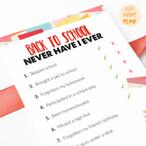 Never Have I ever | First day of school Activity | Back to