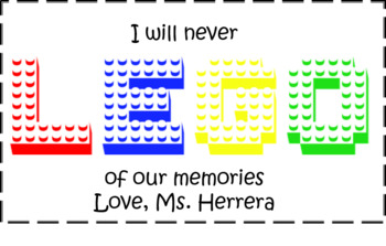 Preview of Never "LEGO" end of the year labels *editable*