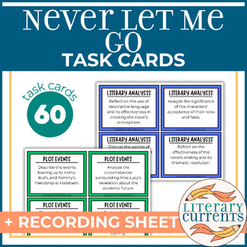 Preview of Never Let Me Go | Ishiguro | Analytical Task Cards | AP Lit and HS ELA