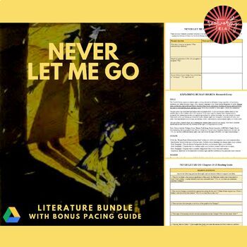 Preview of Never Let Me Go | Literature Bundle (Slides, Essay, Guides, + Worksheets)