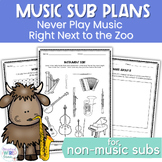 Elementary Music Sub Plans for Non-Music Subs | Never Play