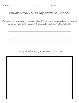 Never Ride Your Elephant to School Response Activity by Maddison Landon