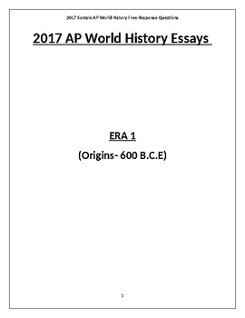 Preview of New 2018 AP World History Full Practice Exam 1 (with Answers)