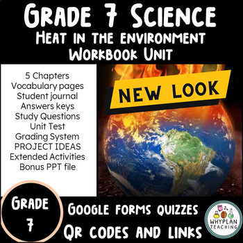 Preview of 2022 Curriculum- Grade 7 Ontario Science Workbook - Heat In The Environment