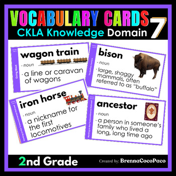 Preview of New 2nd Grade CKLA Knowledge Vocabulary Words for Domain 7