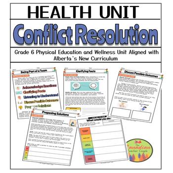 Preview of New Alberta Curriculum - Grade 6 Health and Wellness - Conflict Resolution Unit