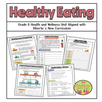 Preview of New Alberta Curriculum - Grade 6 Health and Wellness - Healthy Eating Unit