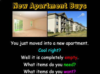Preview of New Apartment Buys Life Skills Special Education Transition Skills