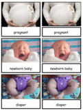New Baby Vocabulary Montessori 3 Part Cards