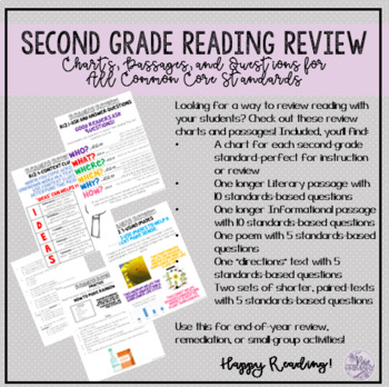 Preview of New Bundle: Second Grade Reading Review-All Standards