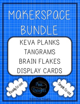 Preview of New Bundle of 4 Products! Original MAKERSPACE STEM TASK CARD Ready to Use SET A