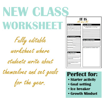 Preview of New Class Worksheet