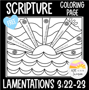 Preview of New Day, New Mercies (Scripture Coloring Page)
