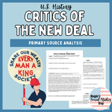 New Deal Critics Source Analysis | Huey Long, Court Packin