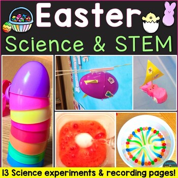 Preview of Easter Science Experiments & STEM Challenges, Activities Print & Digital Pages