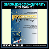New Editable Graduation Ceremony Flyer | Graduation Party 