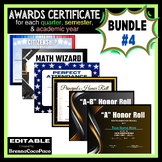 New! End of School Year Award Certificates - Easy-to-edit 