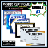 New! End of School Year Award Certificates - Easy-to-edit 