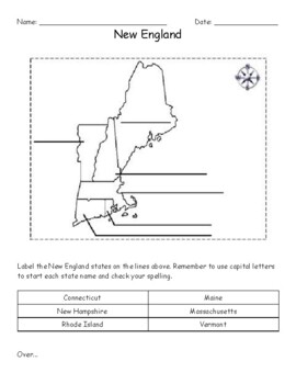 New England Blank Map Label The States By Students First Always   Original 5811088 1 