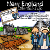 New England Colonies Mini Book