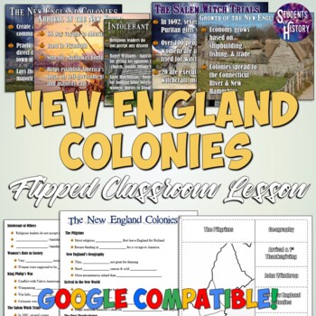 Preview of New England Colonies PowerPoint Lesson