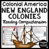 New England Colonies Reading Comprehension Worksheet Colon