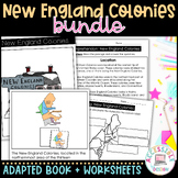 New England Colonies Reading and Worksheets Bundle | 13 Co