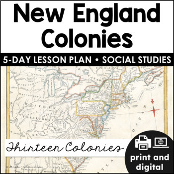 Preview of New England Colonies | Thirteen Colonies | Social Studies for Google Classroom™