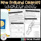 New England Colonies Worksheets | 13 Colonies | Social Studies 