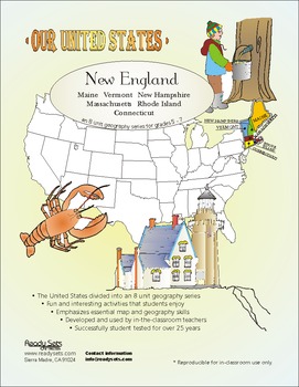 Preview of New England-'Our United States Series' 32-Page Lesson Plans Booklet