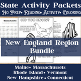 New England Region No-Prep State Activity Packets Bundle