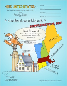 Preview of New England States Supplemental 32 Page Workbook