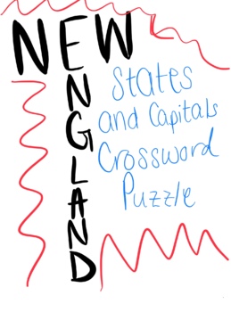New England States and Capitals Crossword Puzzle by Almost Perfect