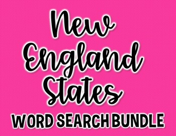 Preview of New England United States Word Search Bundle