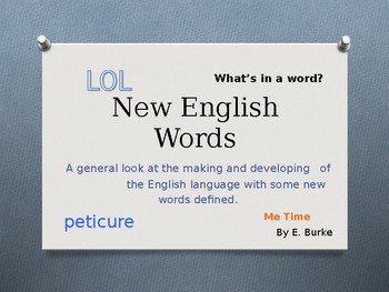 Preview of New English Words