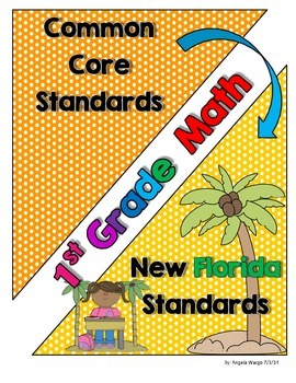 Preview of New Florida Math Standards Compared to CCSS - 1st Grade