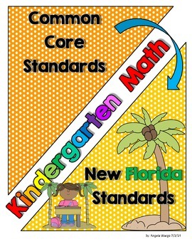 Preview of New Florida Math Standards Compared to CCSS - Kindergarten
